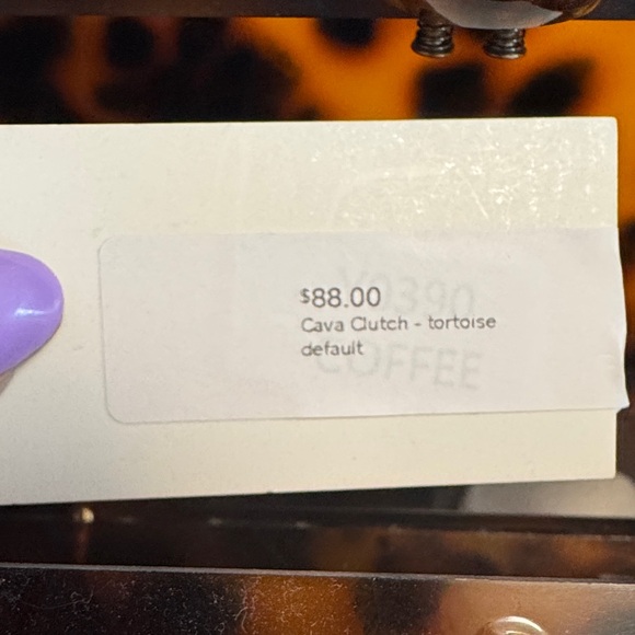 Tortoise Shell clutch bag with gold chain detachable strap! - Picture 3 of 3